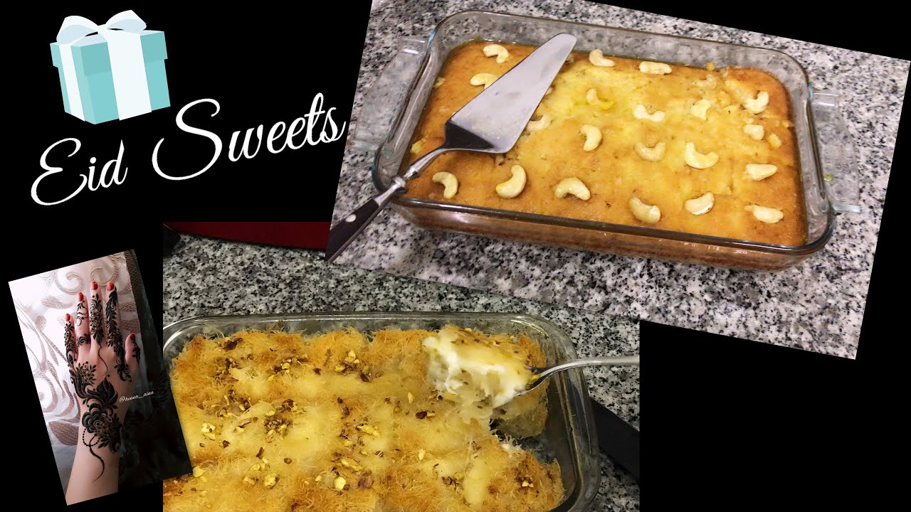 KUNAFA & BASBOUSA - Arabic (Middle Eastern) Dessert for Eid  al Fitr 2020