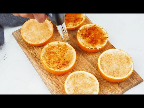 Orange crème brûlée: a delicious dessert for after dinner!