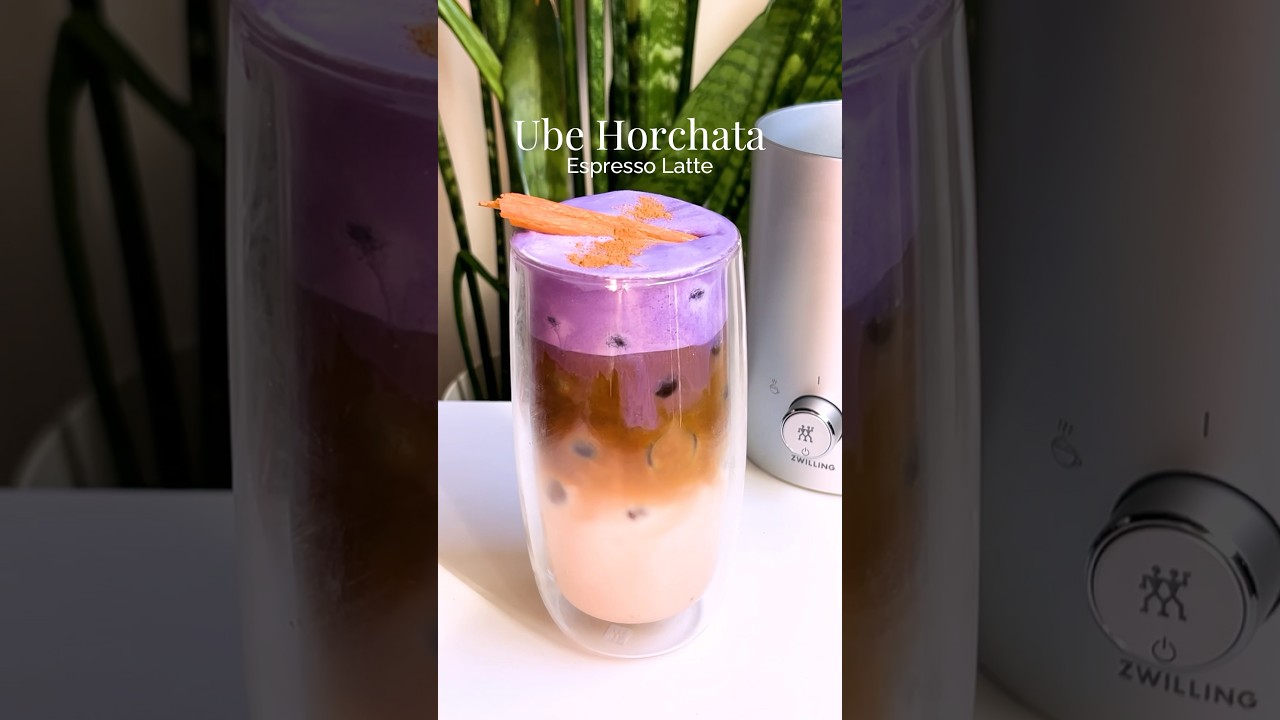 Dirty Ube Horchata 💜✨ #zwilling1731 #homecafe #horchata