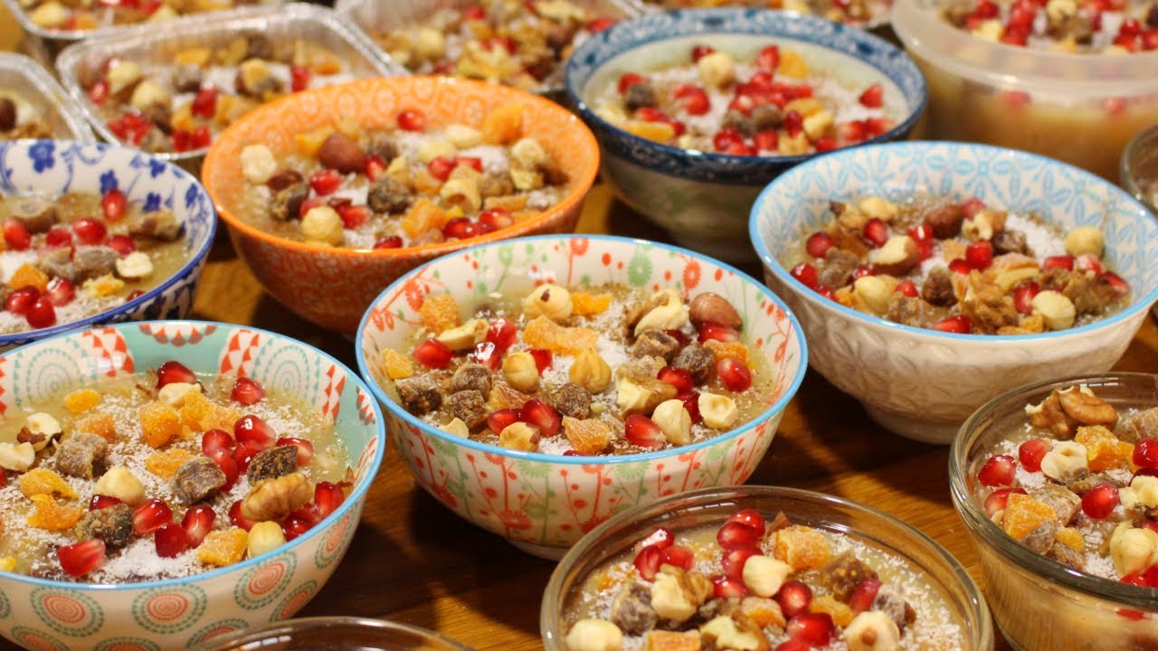 How To Make Turkish Ashure (Noah's Pudding) - Vegan Food