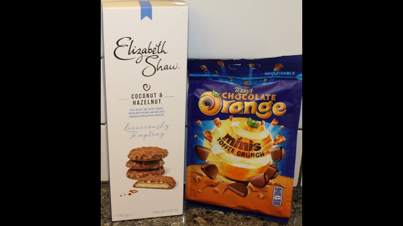 Elizabeth Shaw Coconut & Hazelnut Biscuits & Terry’s Chocolate Orange Minis Toffee Crunch Review