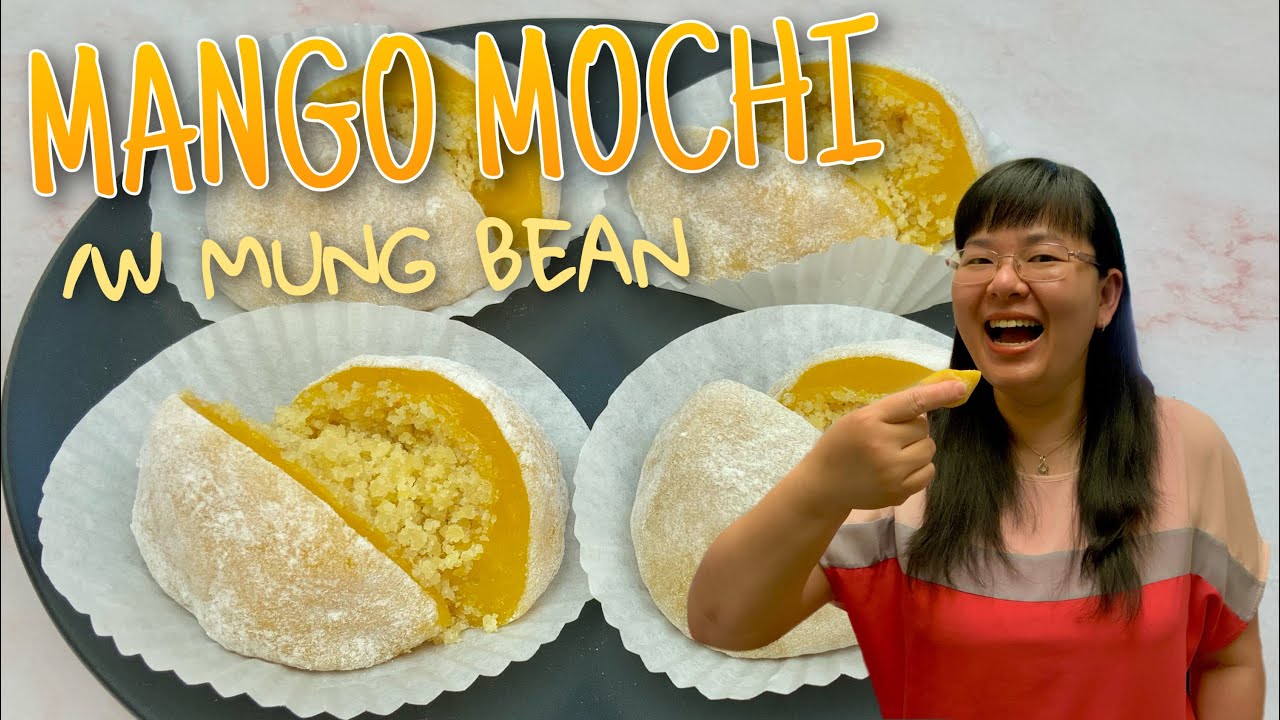 Delicious Mango Mochi with Mung Beans | Easy and NON Sticky
