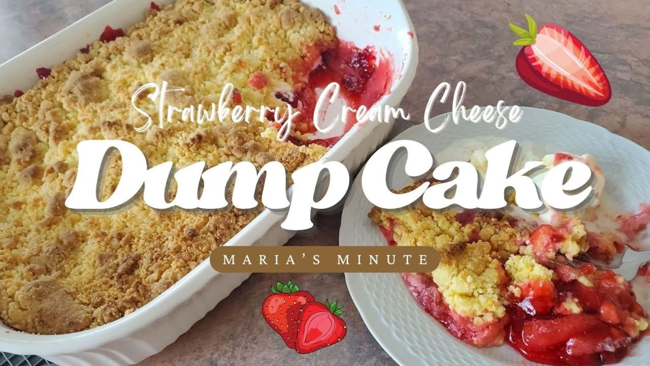 Strawberry CHEESECAKE Dump Cake | Quick & Yummy!🍓