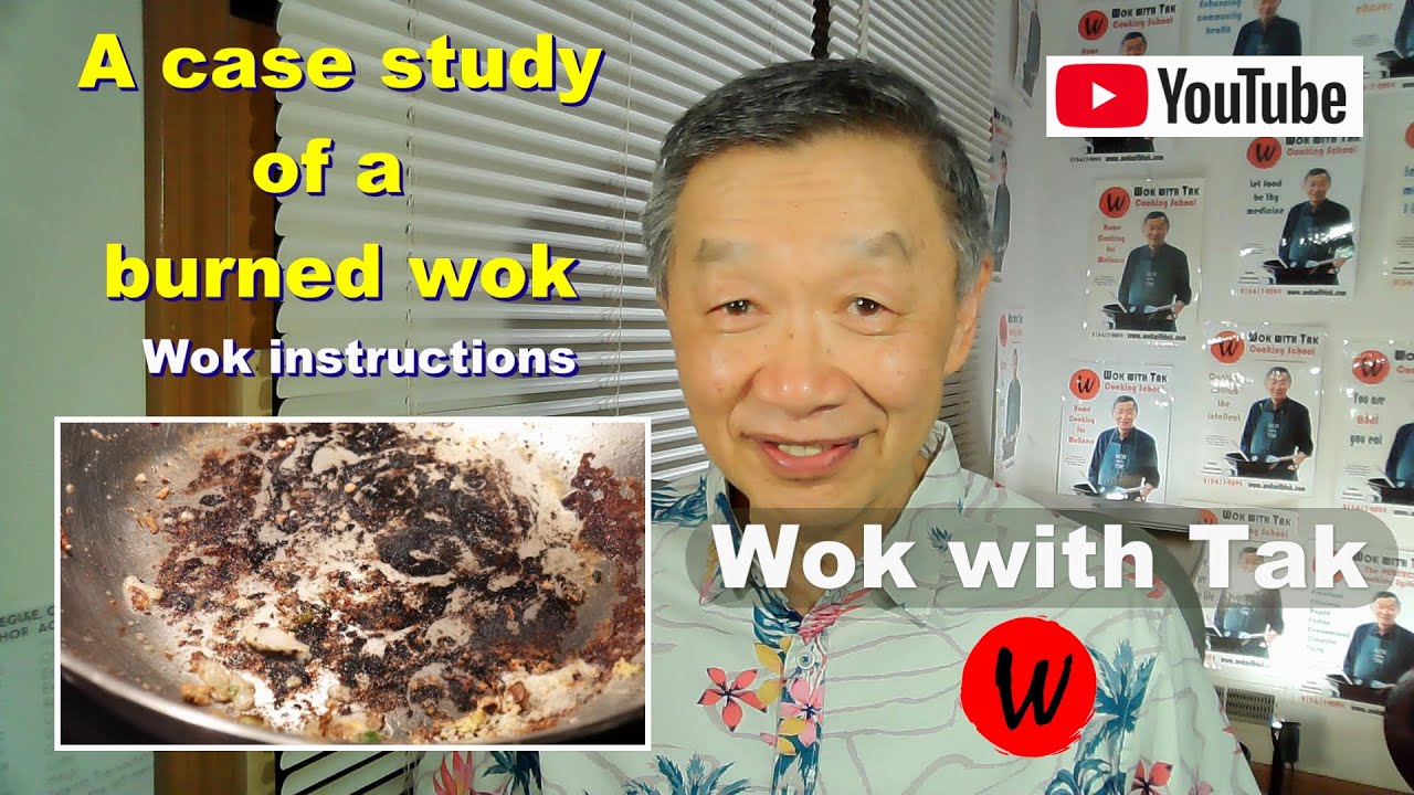 A case study of a burned wok and how to clean it in 5 minutes.  Wok Instructions.