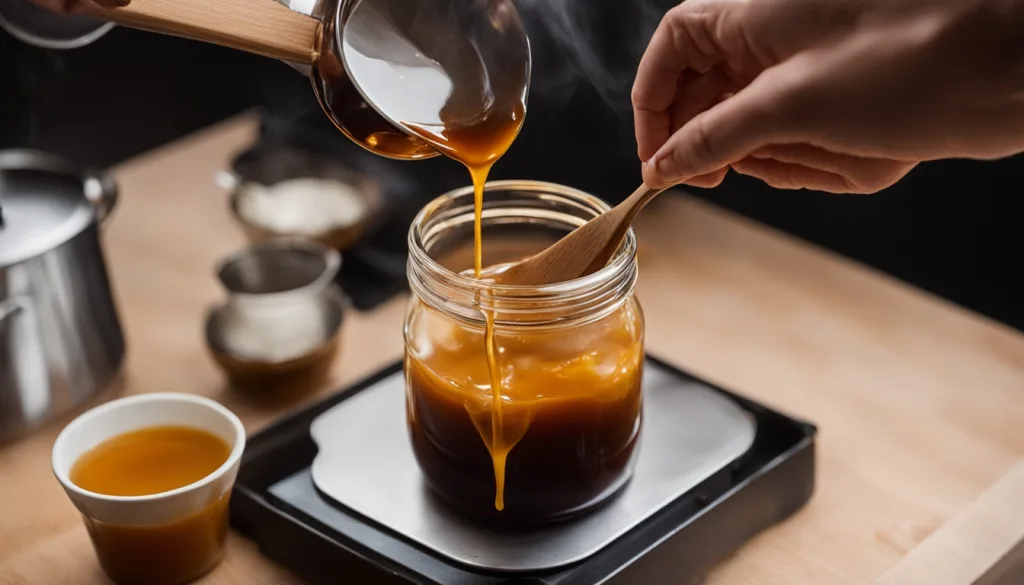 Homemade Caramel Sauce in the Making
