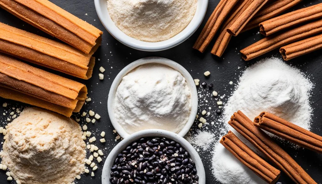Vanilla beans for churro dough