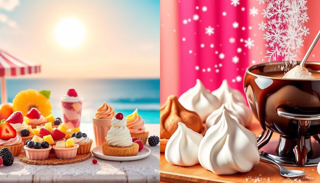 Summer vs. winter dessert pairings