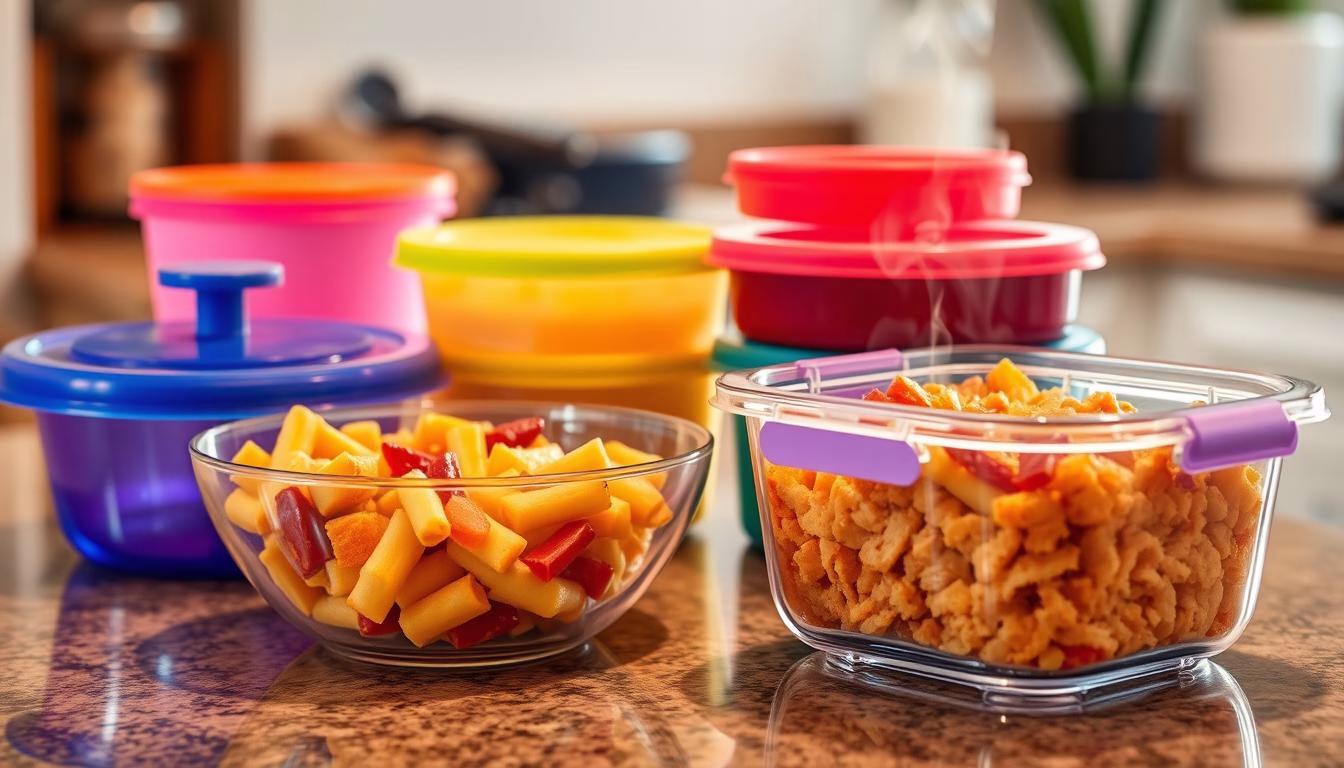 Can i heat up food in a glass in a Tupperware container