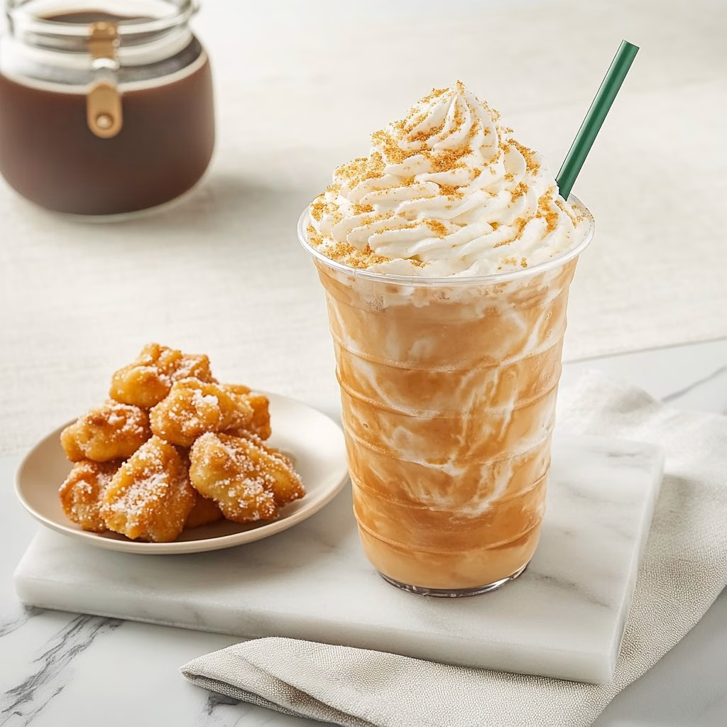 Churro frappuccino With Churro Bites