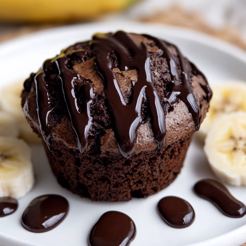 Double Chocolate Banana Chocolate Chip Muffins