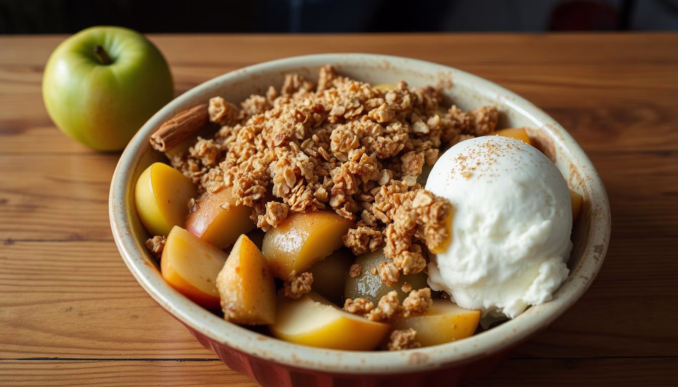 apple and feijoa crumble
