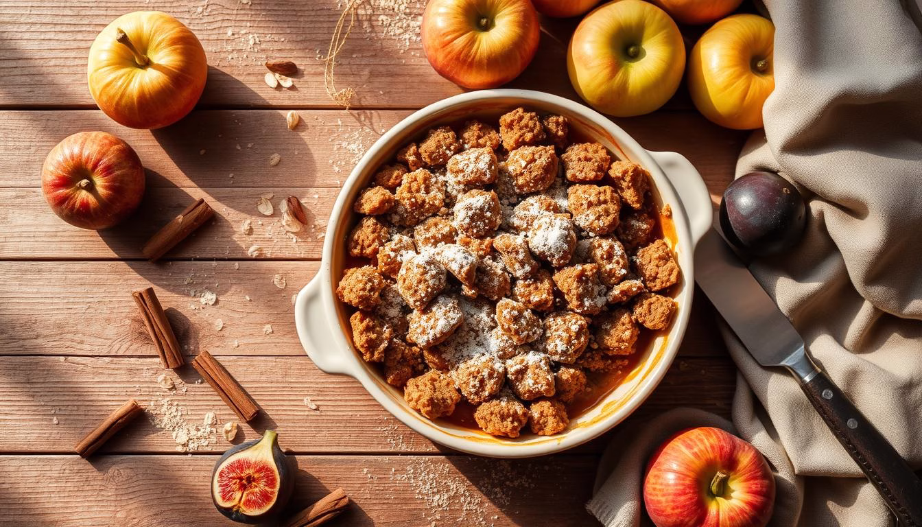 apple and fig crumble