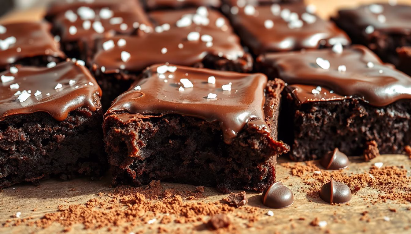 brownies with chocolate ganache