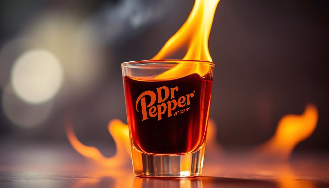 flaming dr pepper shot