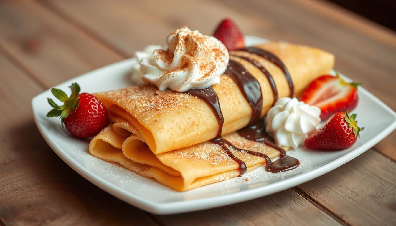 homemade churro crepe