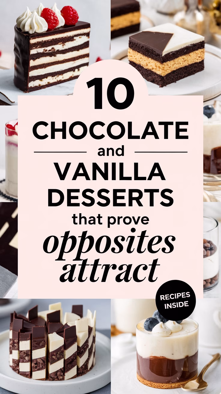 10 Chocolate and Vanilla Desserts That Prove Opposites Attract