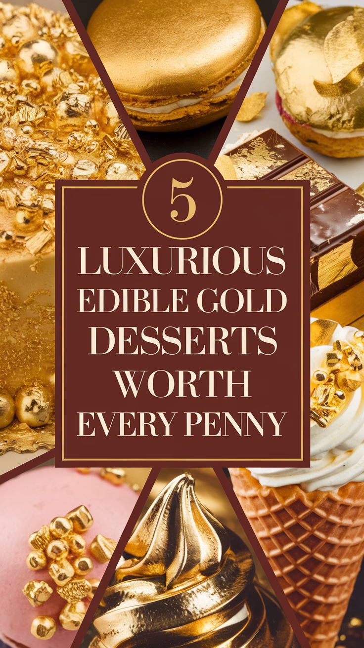 5 Luxurious Edible Gold Desserts Worth Every Penny