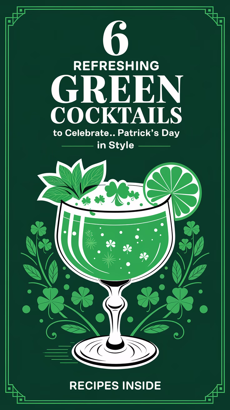 6 Refreshing Green Cocktails to Celebrate St. Patrick's Day in Style