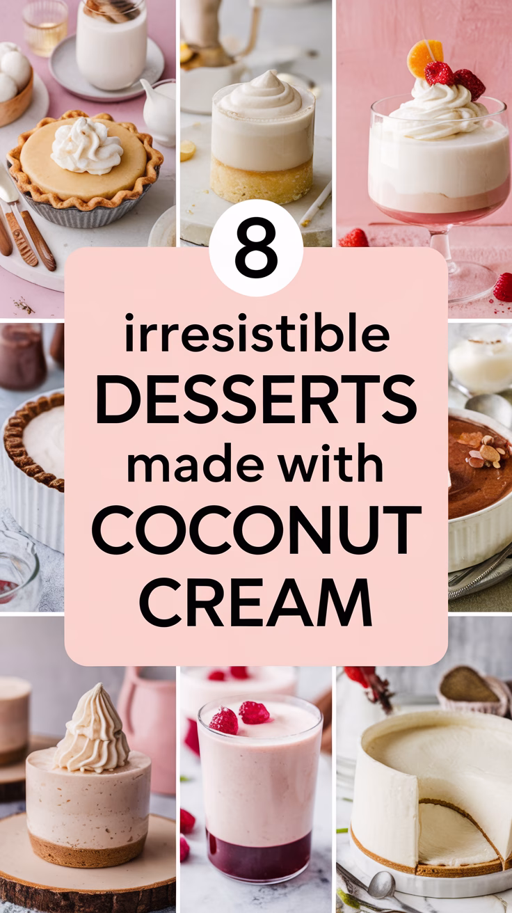 8 Irresistible Desserts Highlighting the Versatility of Coconut Cream