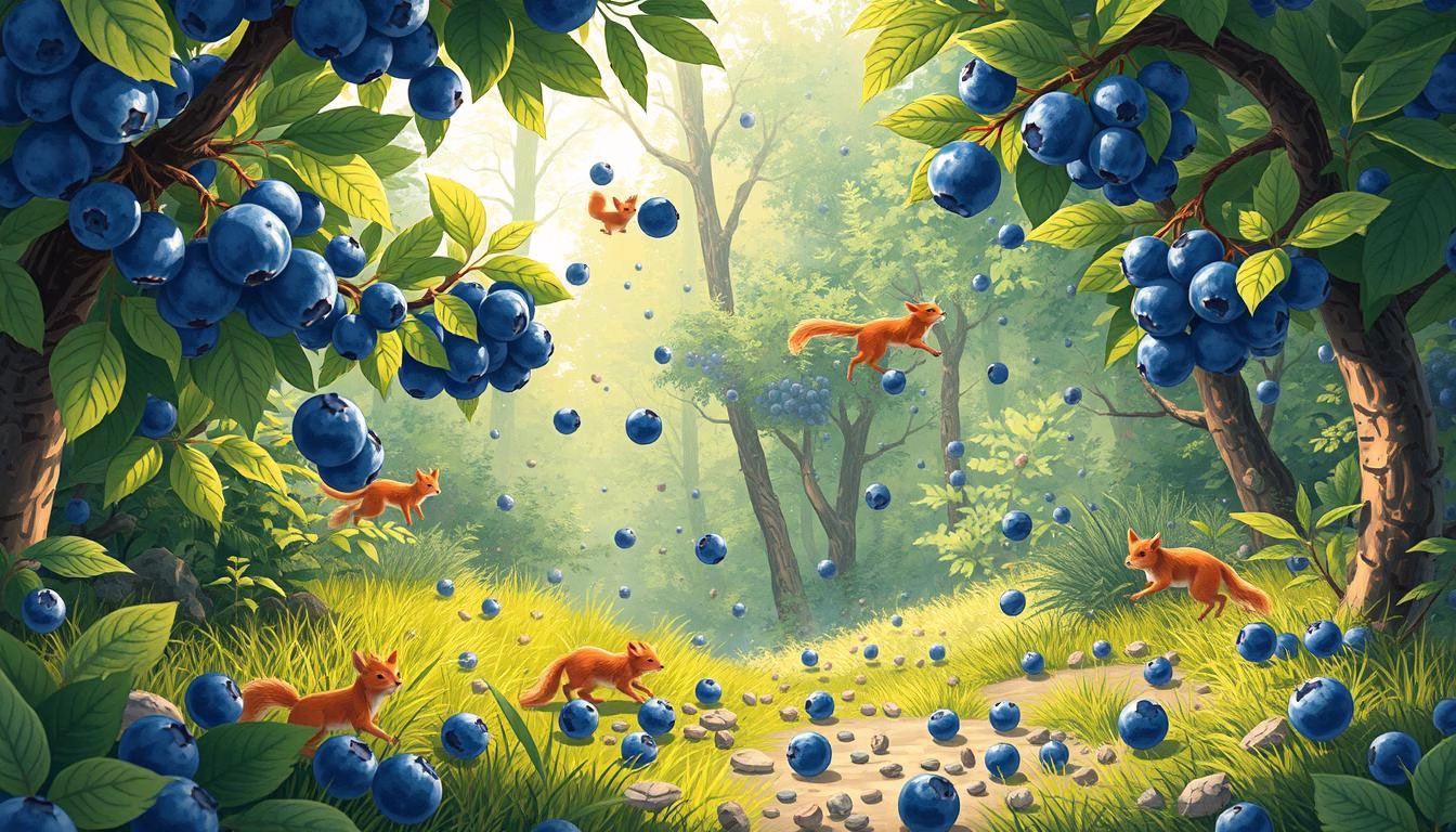 Blueberry seed dispersal