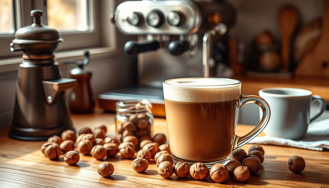 Hazelnut Latte Preparation