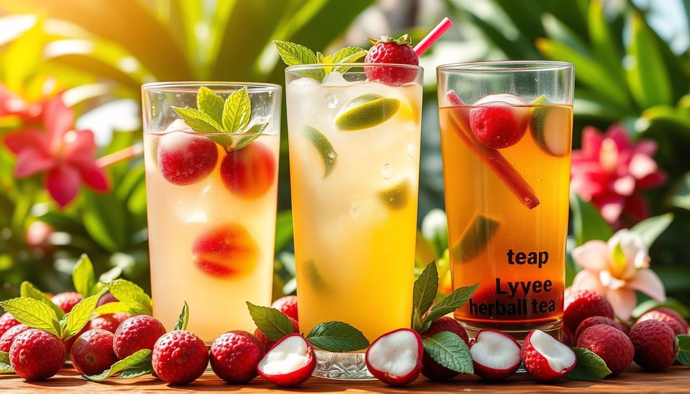 Healthy lychee mocktail alternatives