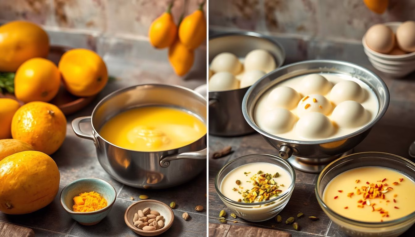 Mango Rasmalai Preparation Steps