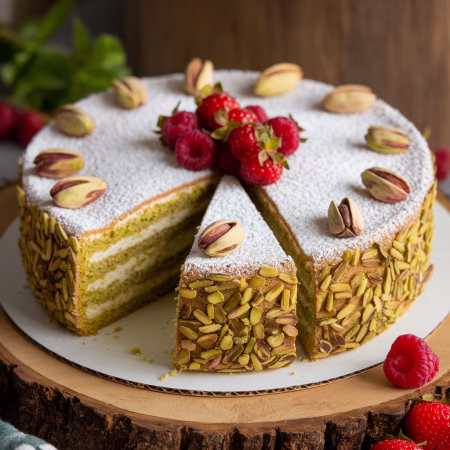 Pistachio Ricotta Cake
