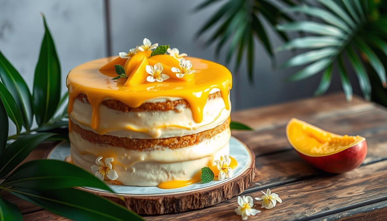 mango mousse cake