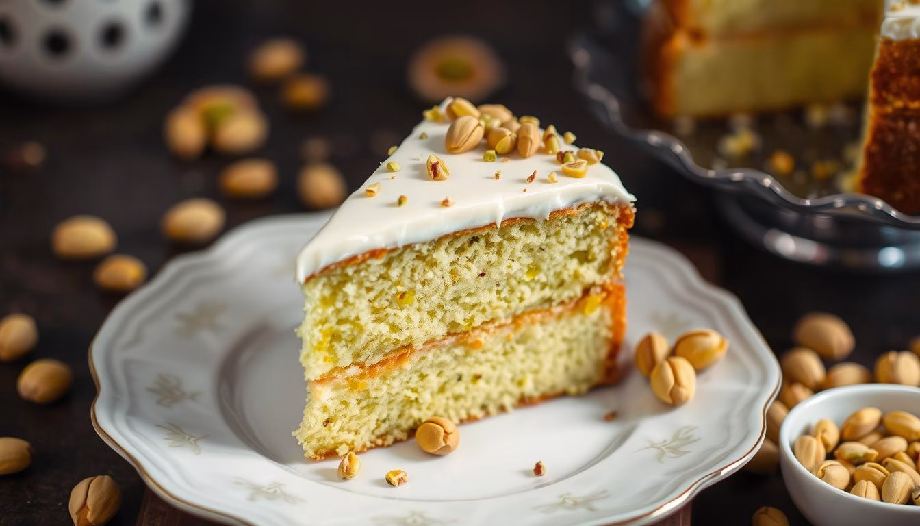 pistachio ricotta cake