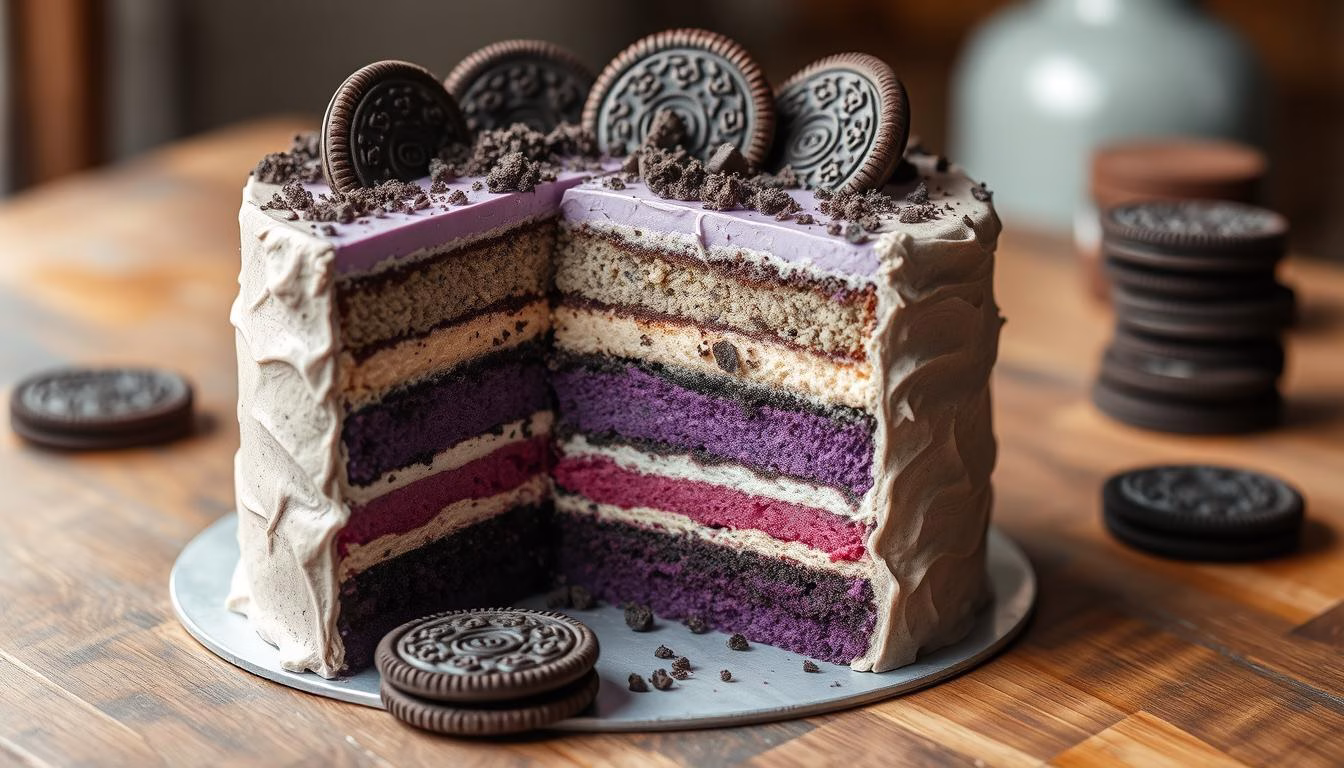 vibrant layered cake