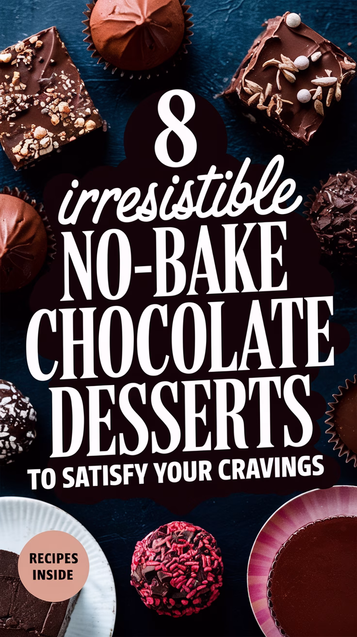 8 Irresistible No Bake Chocolate Desserts to Satisfy Your Cravings