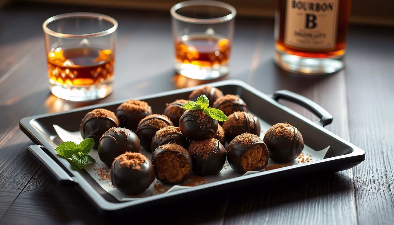 Bourbon ball presentation