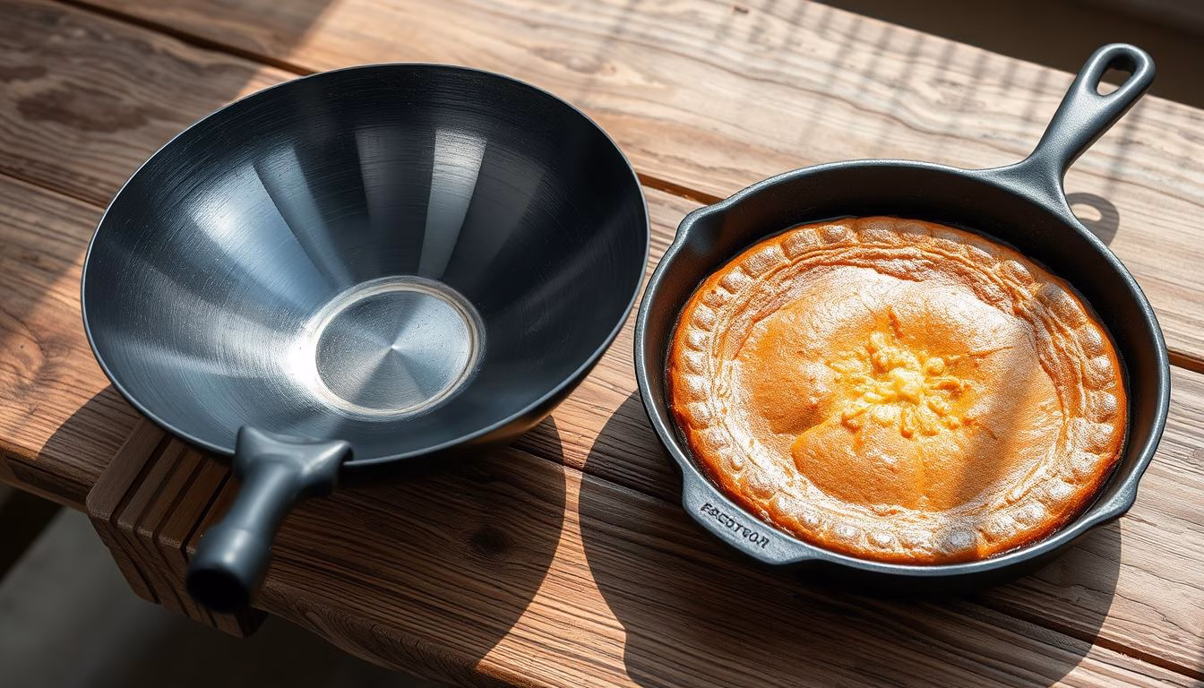 Carbon Steel vs. Cast Iron Woks for Dessert Cooking