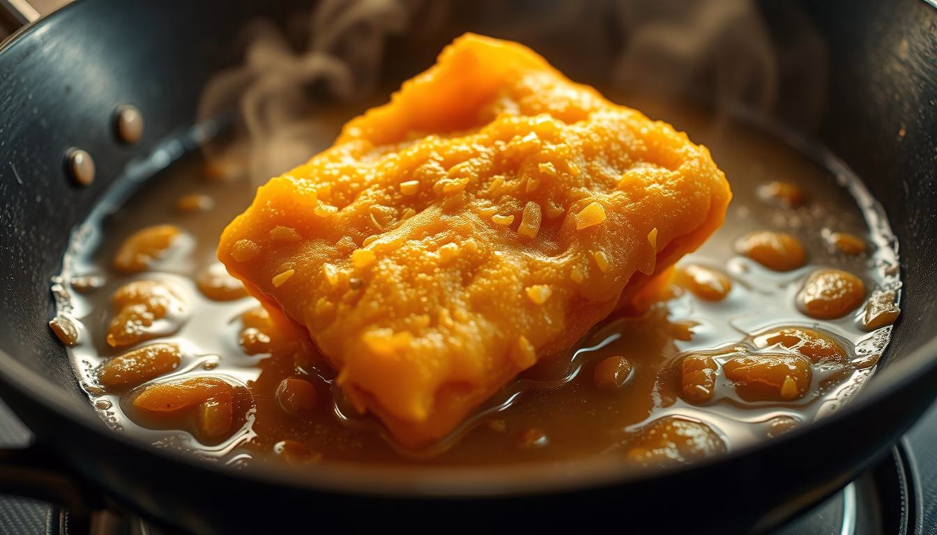 Crispy Dessert Frying in Wok