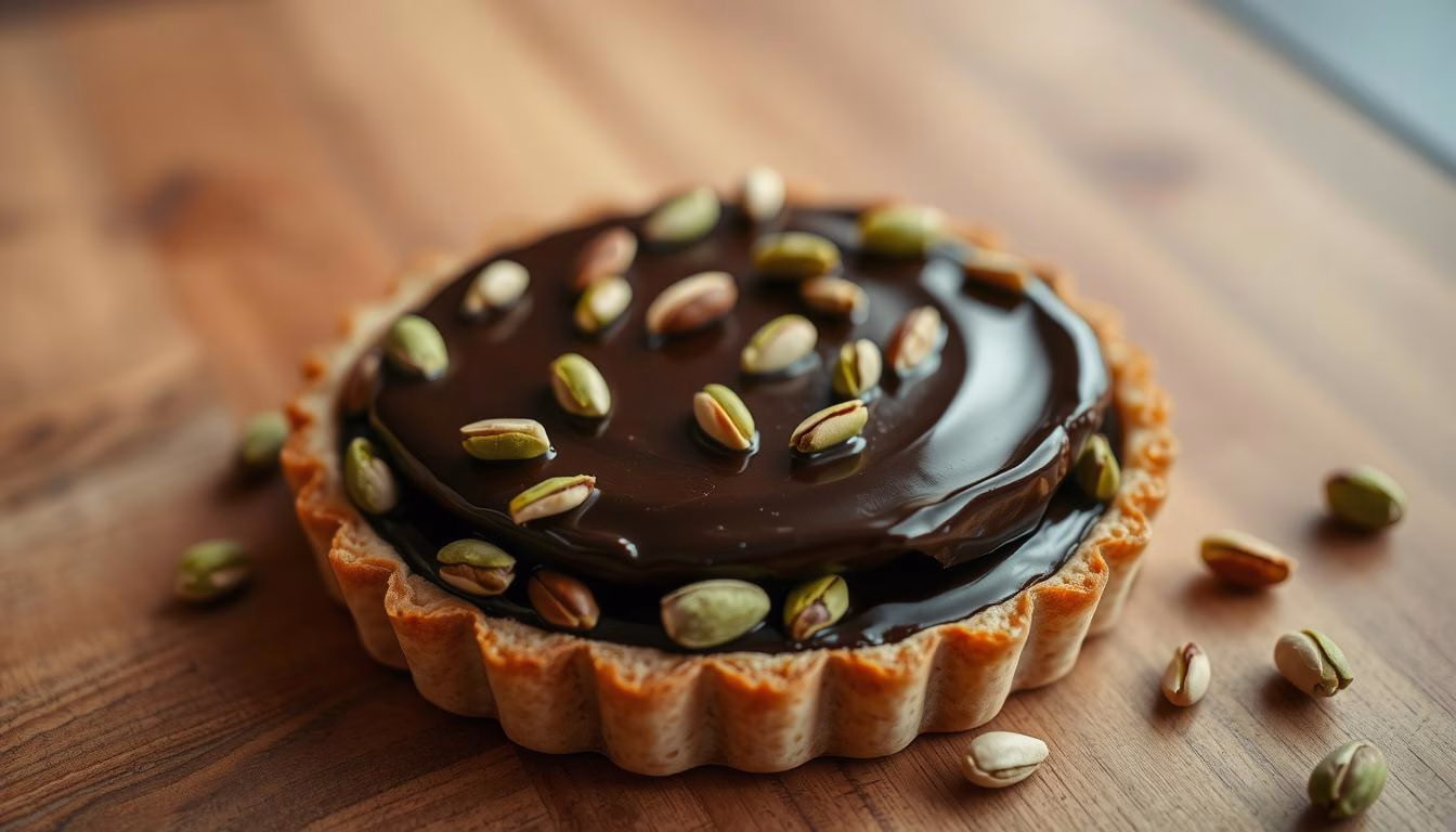 Dubai chocolate pistachio tart