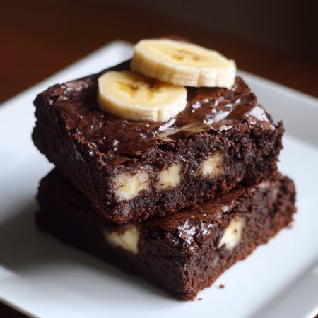 Easy 3 Ingredient Banana Brownies