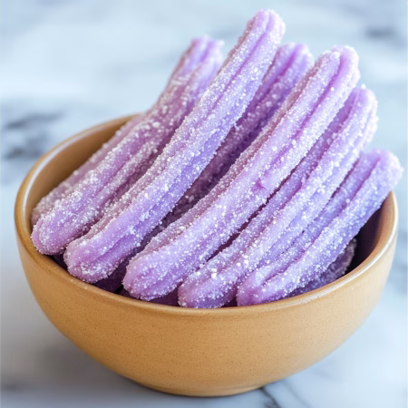 Homemade Ube Coconut Churros Recipe