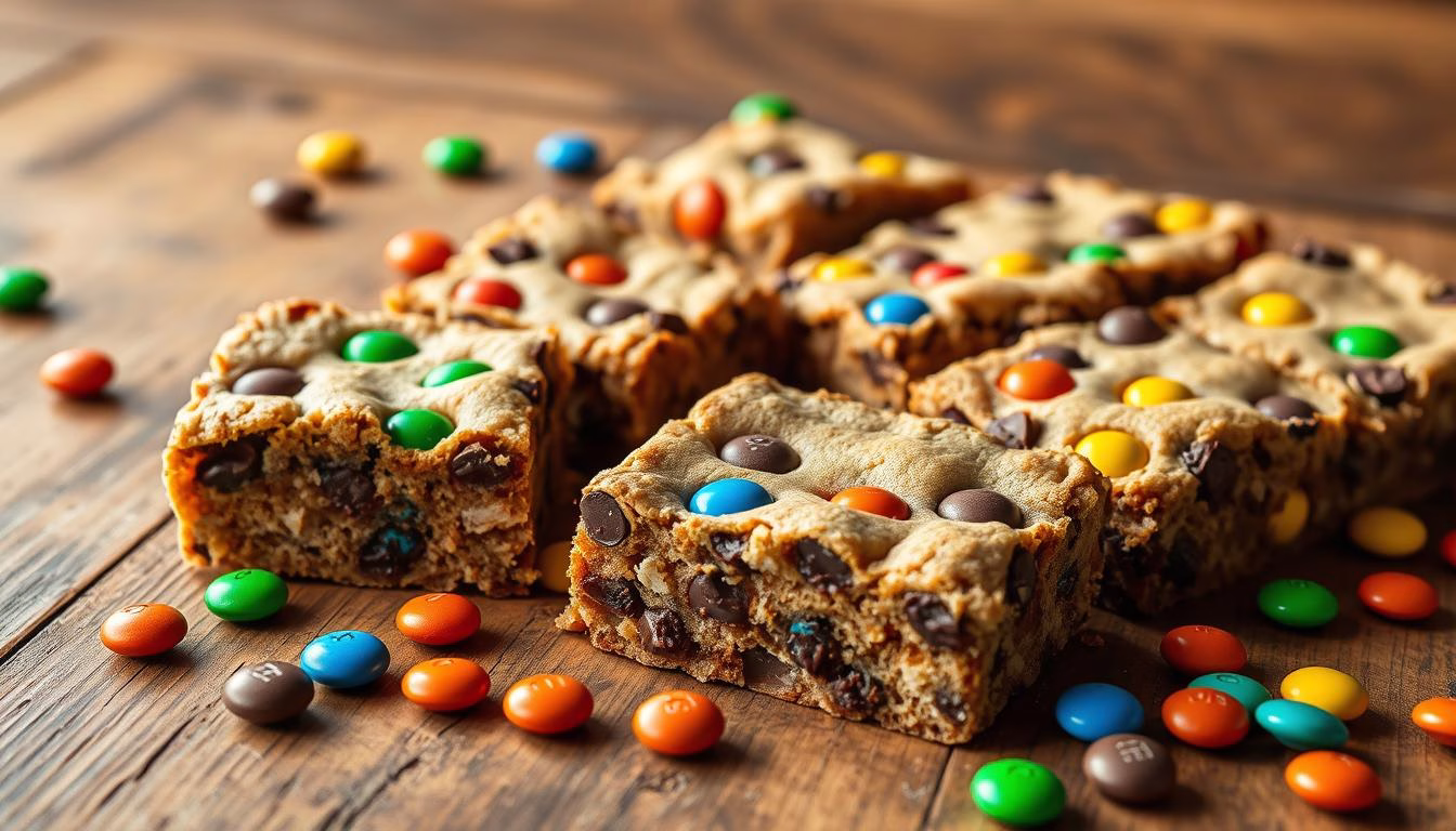 M&M Cookie Bars