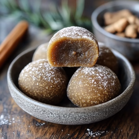Mini Gingerbread Mochi Balls recipe