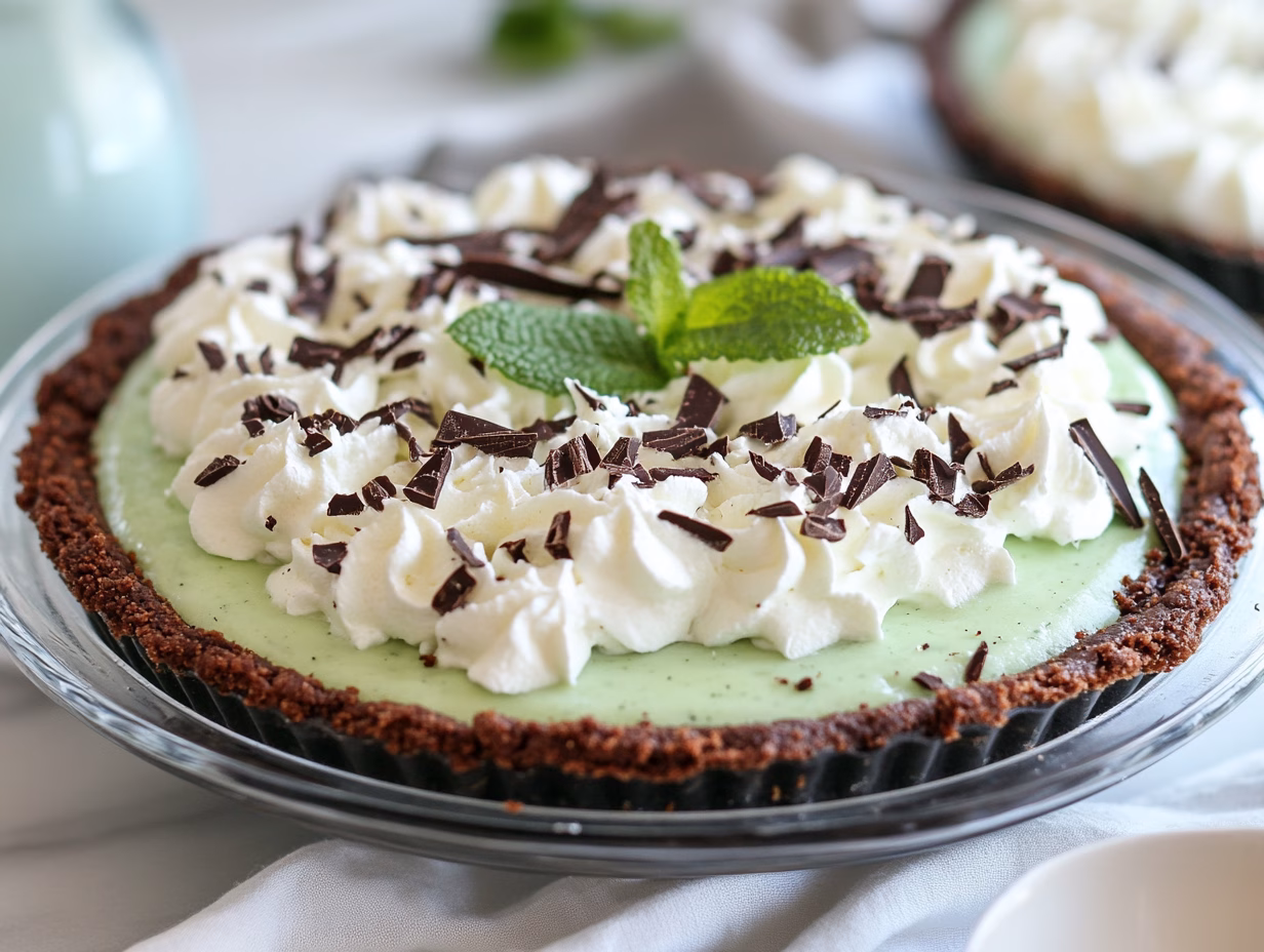 Mint Chocolate Grasshopper Pie Recipe 1 png