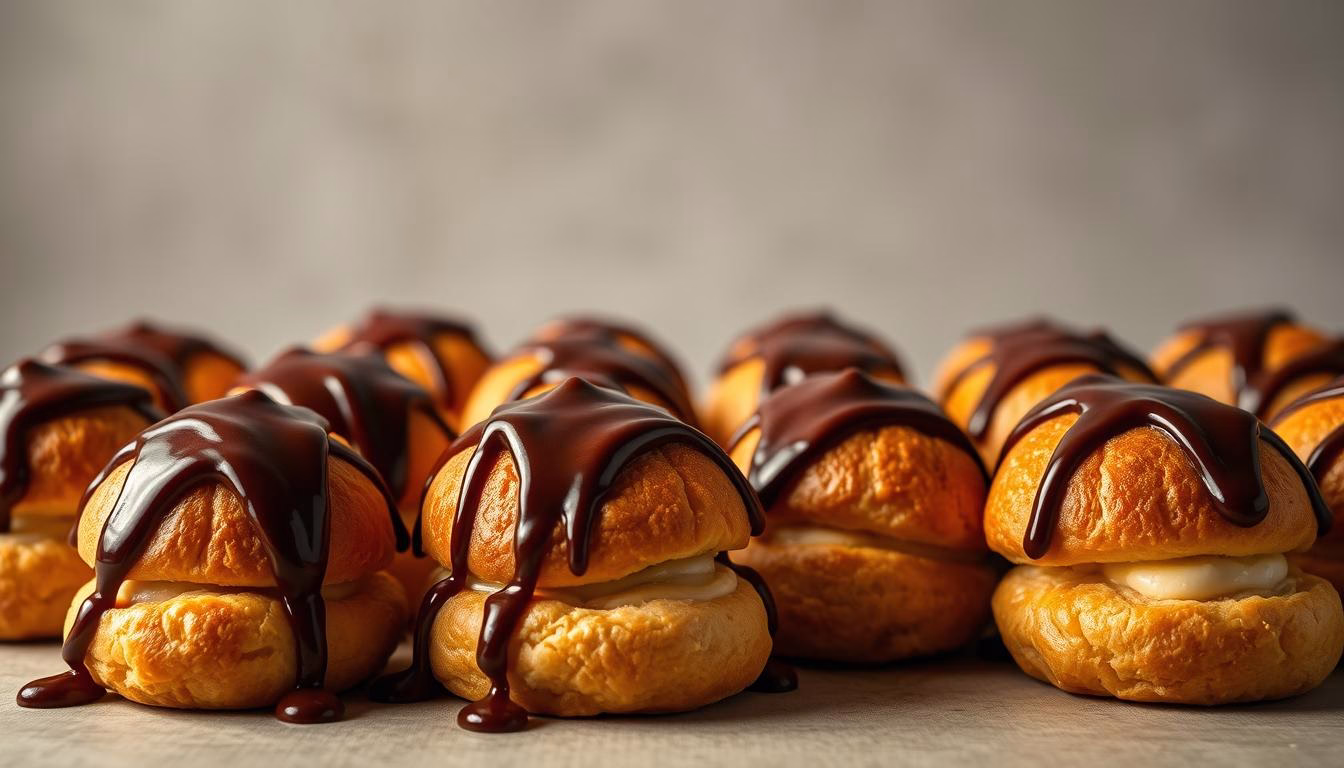Profiteroles with Chocolate Sauce