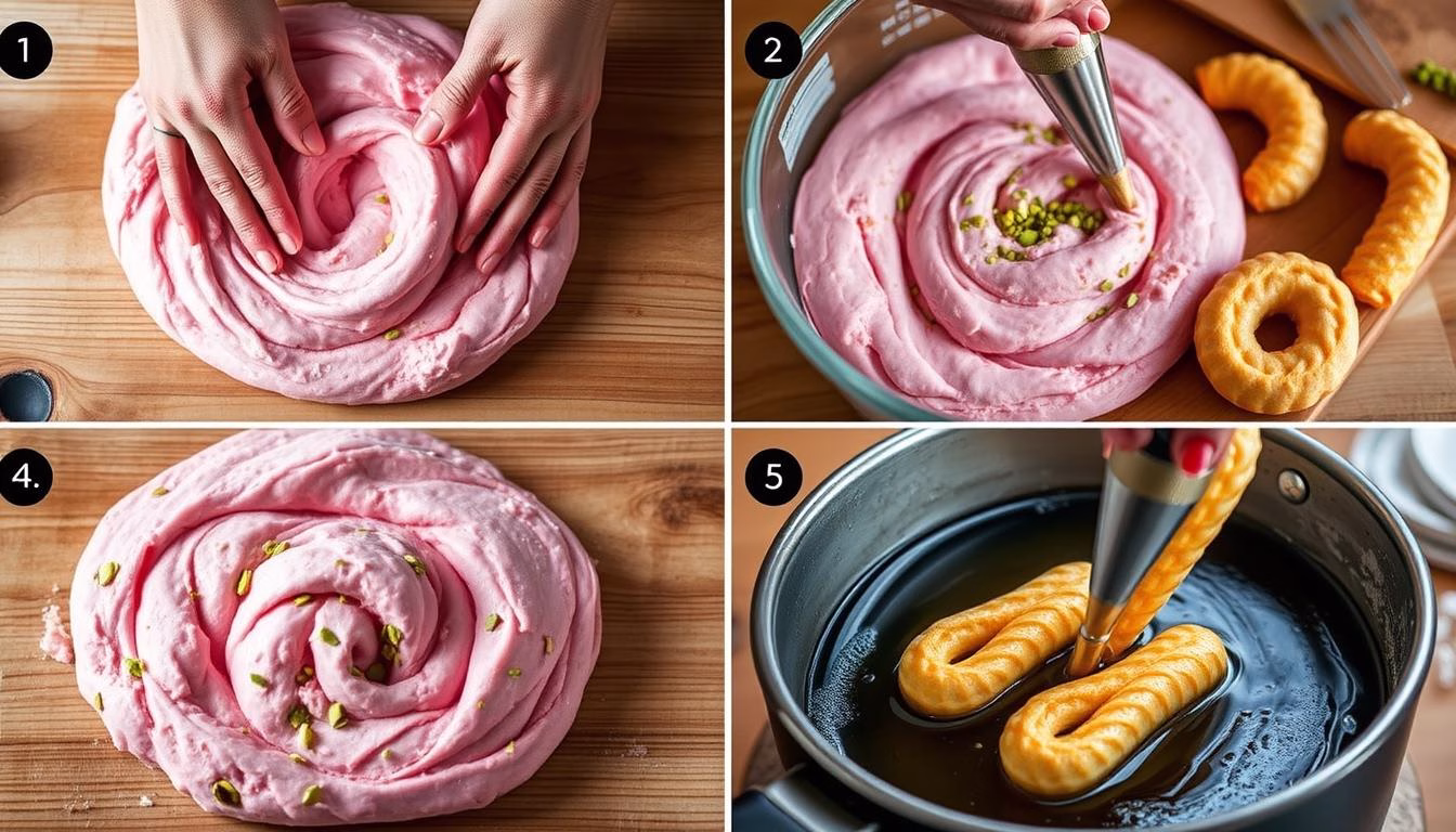 Step-by-Step Guide to Rose Pistachio Churro Dough