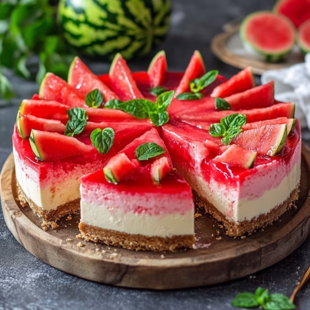 Watermelon Cheesecake Recipe