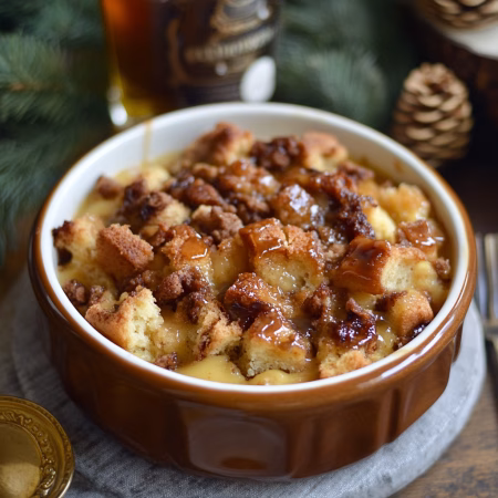 Whiskey Glazed Bread Pudding