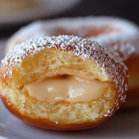 Homemade Vanilla filled Donuts Recipe