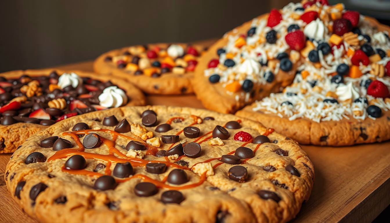 chocolate chip cookie pizza variations