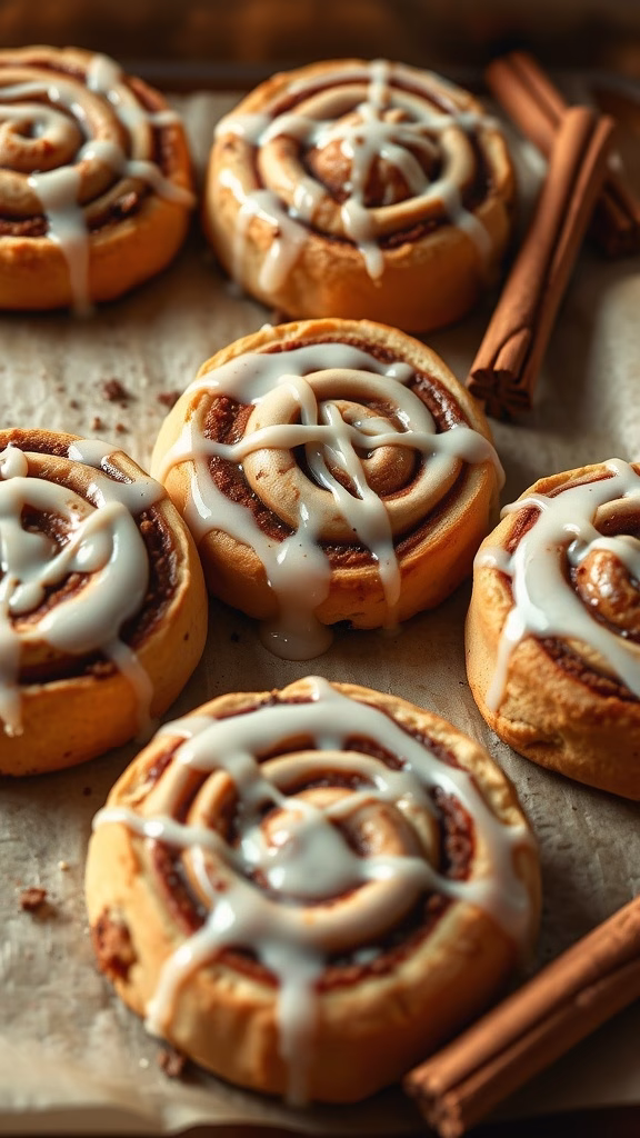 Cinnamon Roll Cookies with Sweet Glaze