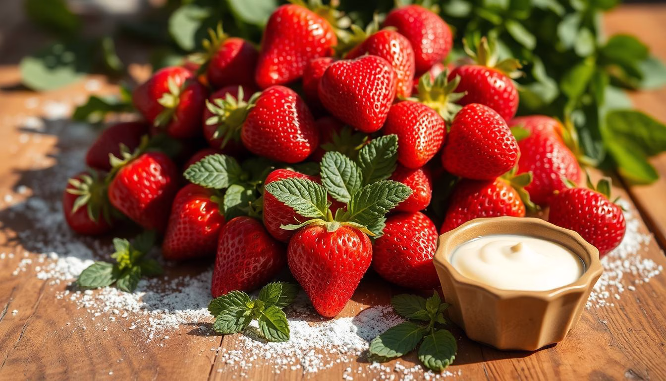 fresh strawberry ingredients