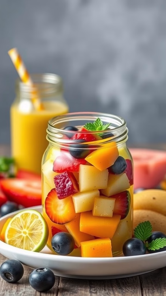 fruit salad with honey lime dressing 1